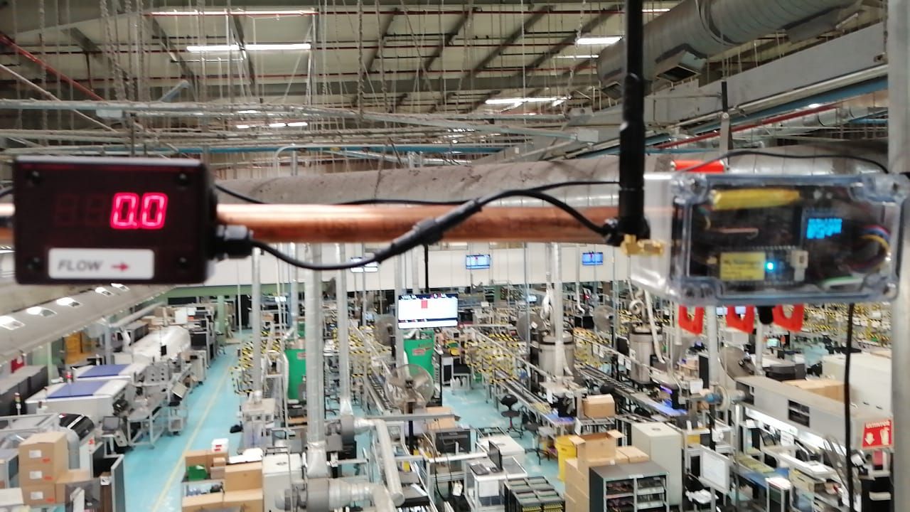 Medidor de flujo instalado en la línea de nitrógeno de una planta para dimensionar un generador GGS