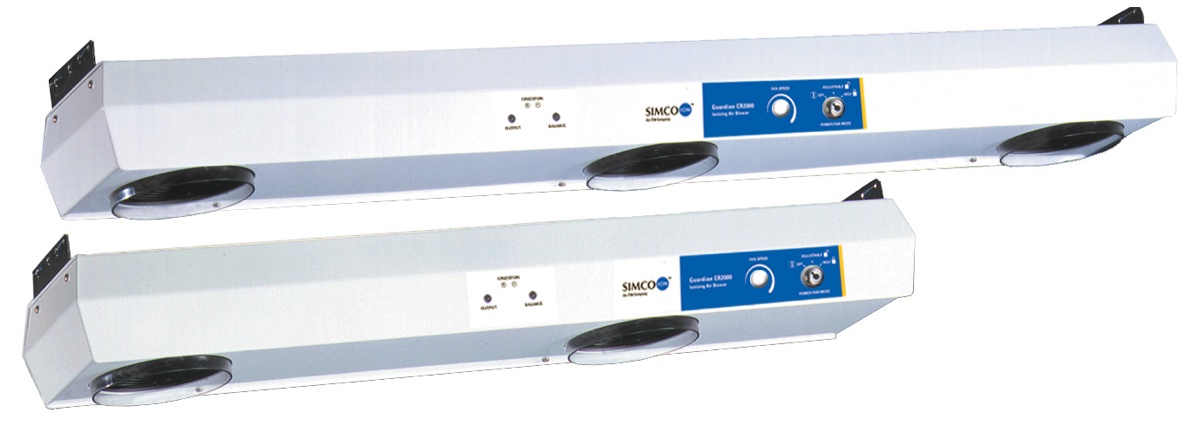 Ionizadores de techo Simco-Ion Guardian CR2000 de 3 y 2 ventiladores para cuarto limpio