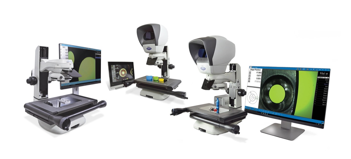 Los tres sistemas de medición Swift PRO de Vision Engineering: Cam, Elite y Duo
