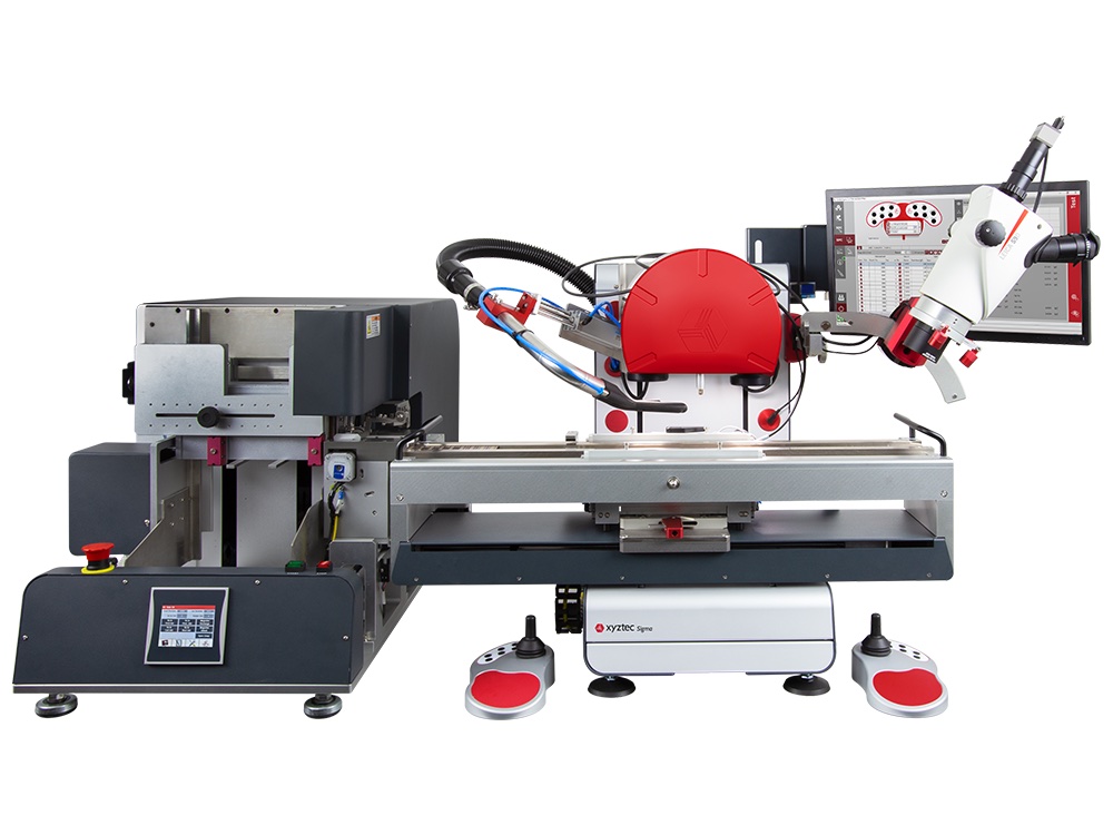 Bond tester XYZTEC Sigma MAG con cargador automático de magazines para lead frames